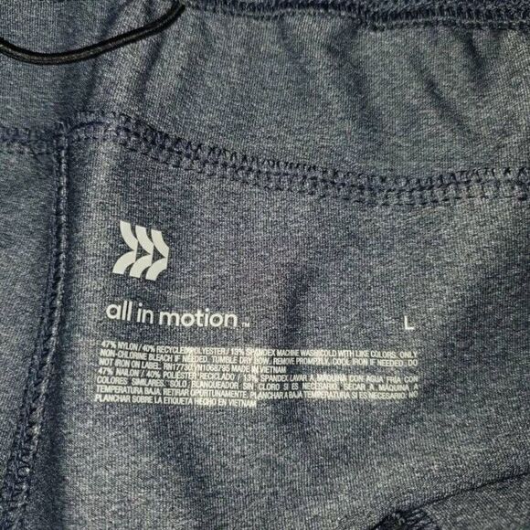 NWT All in Motion Navy Blue Nylon Jogger Pant Large - Picture 7 of 7